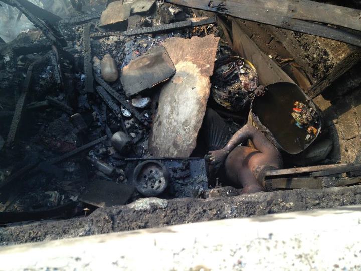 Fire in Sitio Damayan, Tondo. (Warning: graphic image)