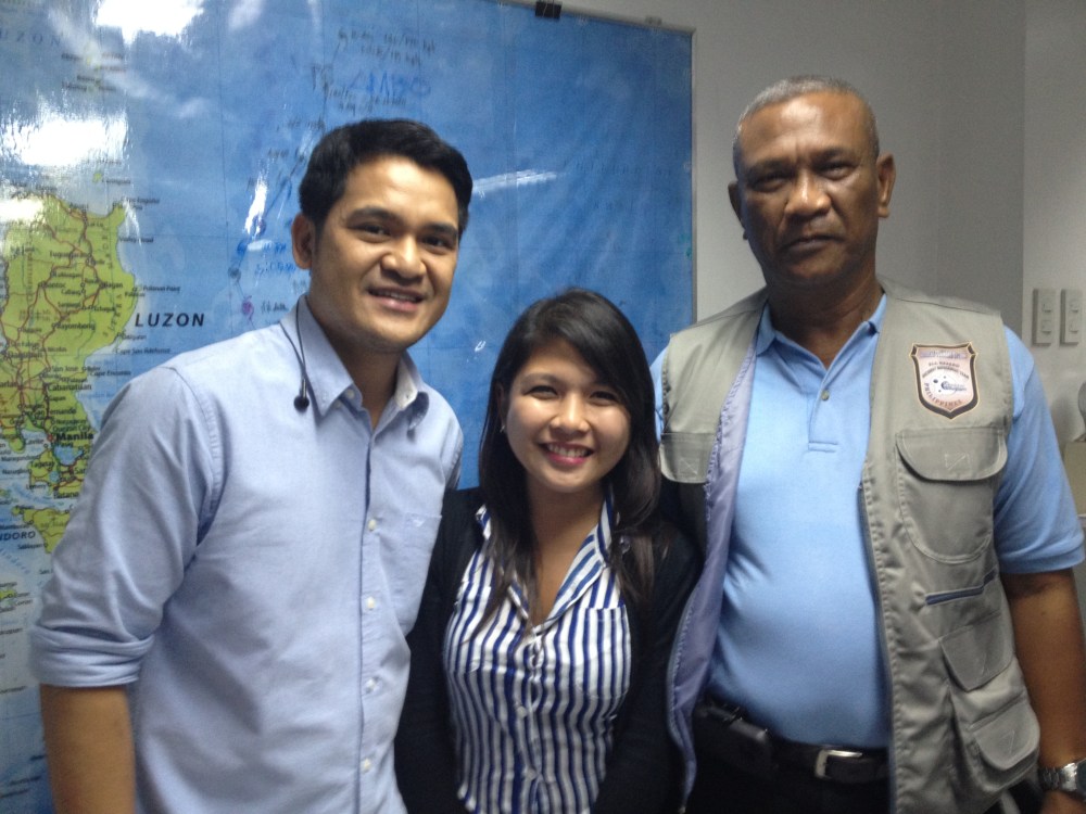 With Jiggy Manicad and former NDRRMC director Benito Ramos