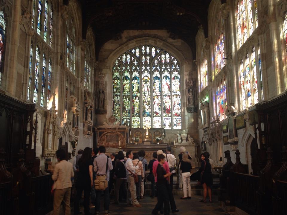 The tomb of Shakespeare is in a chancel inside the Holy Trinity Church in Stratford-upon-Avon.