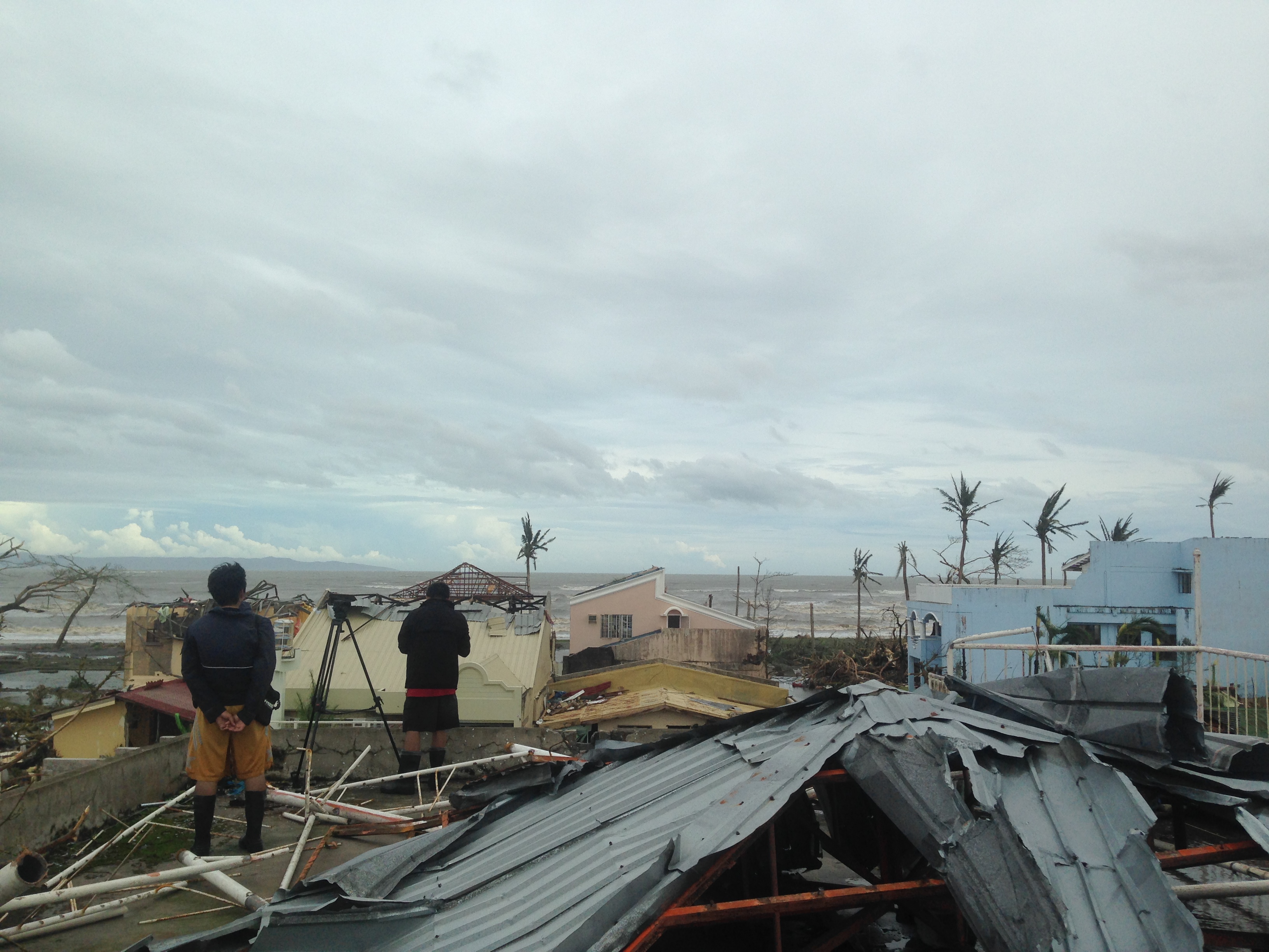 My crew at work. Cameraman Art Serrano & Asst. Cam man Marlon Espiridion taking a top shot