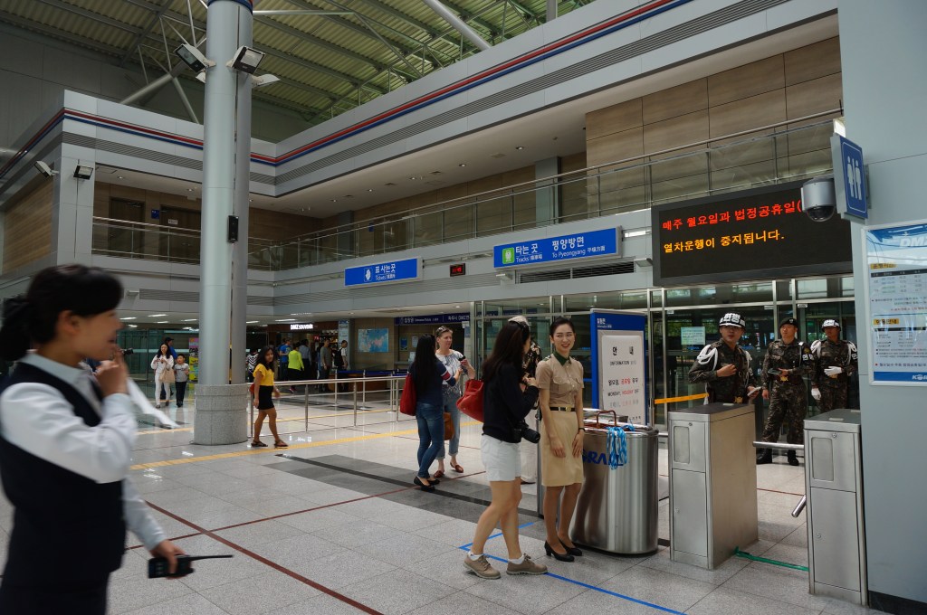 Interiors of the Dorasan Station.