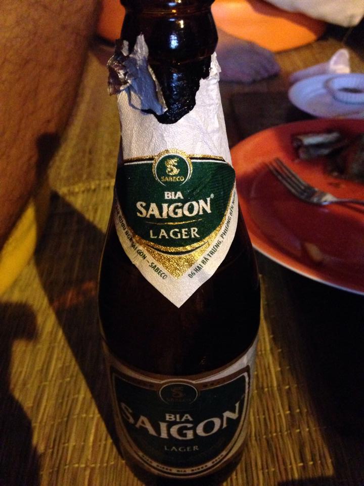 Saigon beer to cap off the night