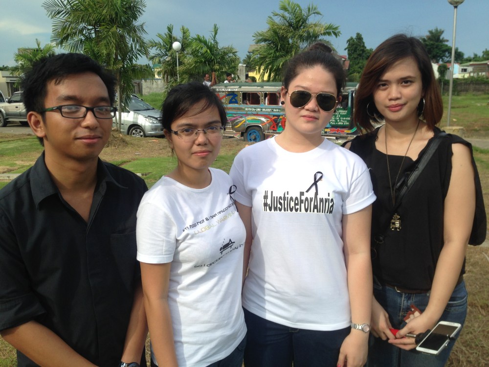 Jervis Manahan with his sister and cousins