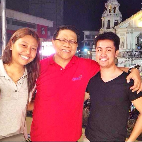 With Mike Enriquez during the Nazareno Feast coverage