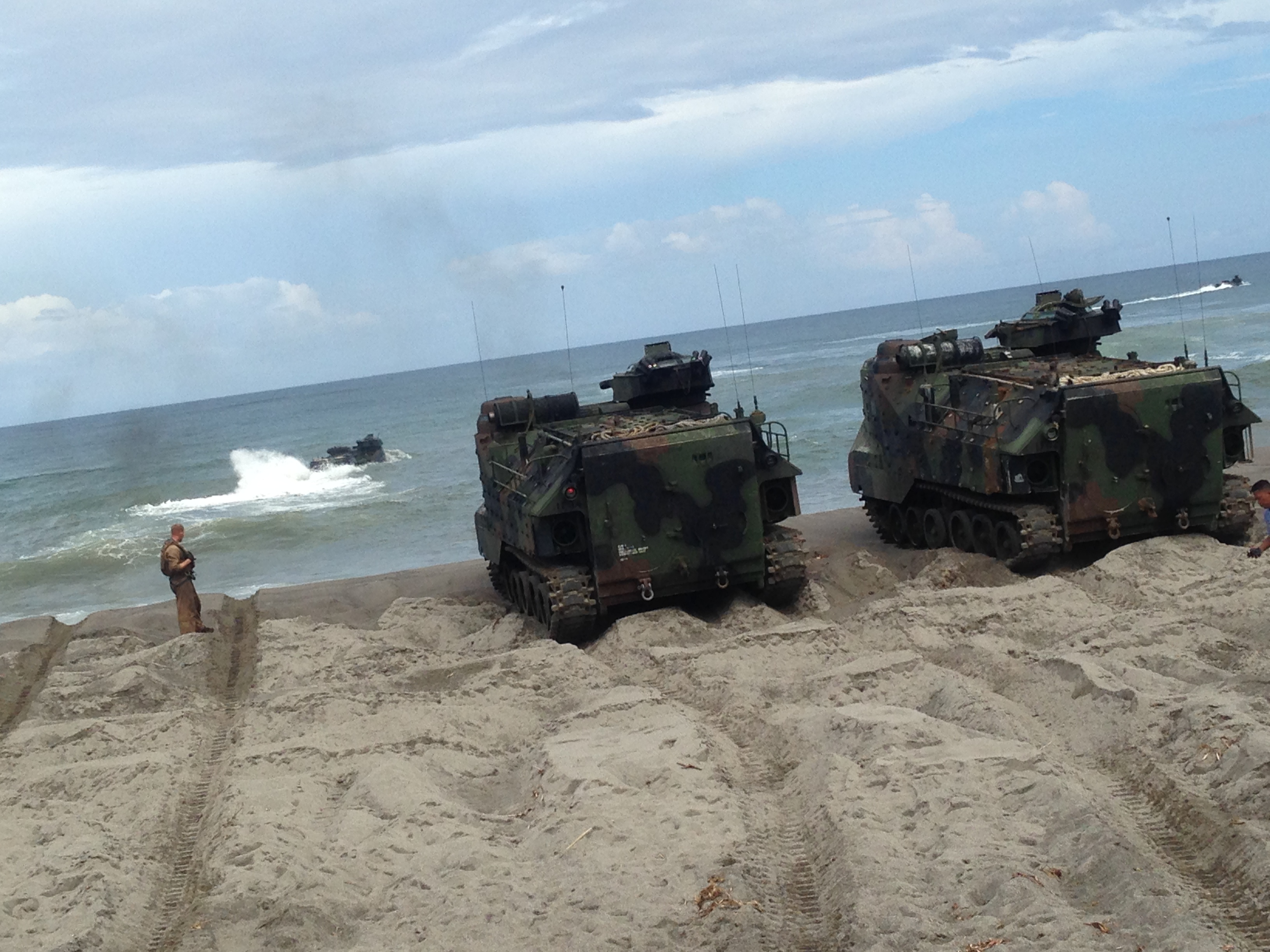 US Navy Amphibious Tanks during the 2014 CARAT Exercises
