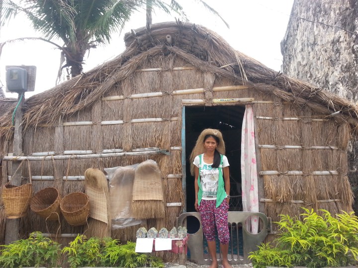 A woman sells vakul and kanayi for P300-P450 in an old Batan village. In Batanes, it seems everyone knows everybody.