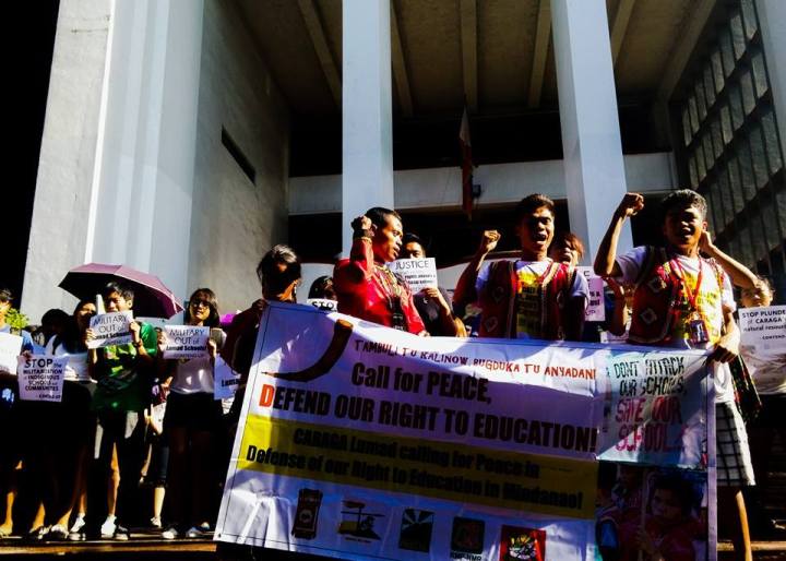 UP community's indignation rally last September 2. (Posted with permission from Philippine Collegian)