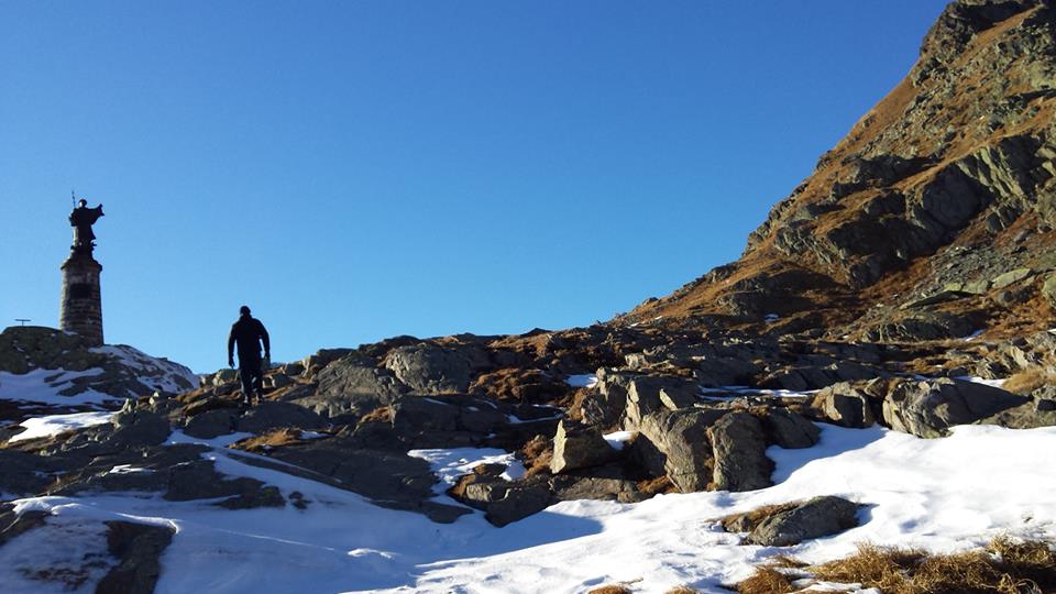 We have crossed the Italian-Swiss border through the Great Saint Bernard Pass.