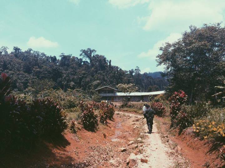 A soldier from the 75th Infantry Battalion in one of the mountains in Mindanao said to be cradling communist rebels. (Lianga, Surigao del Sur)