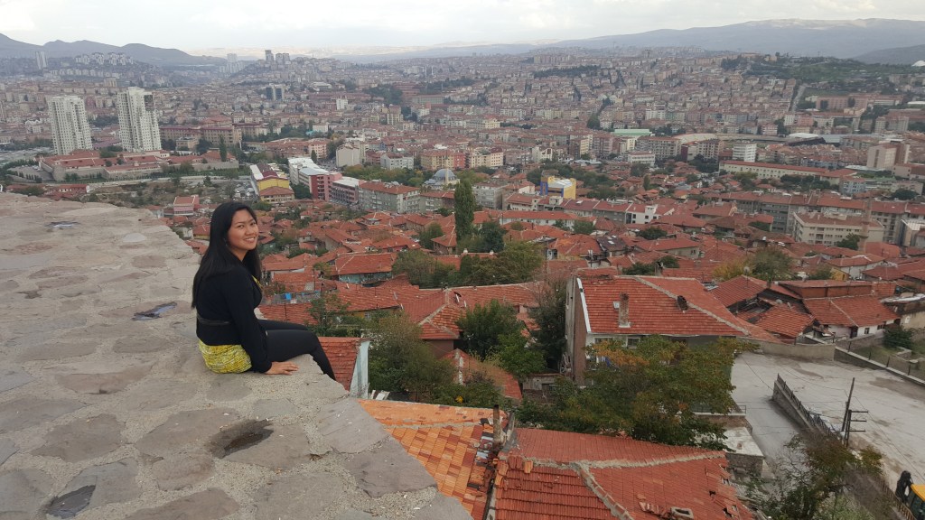 The castle rises on a hill, giving it a good vantage point of Ankara.