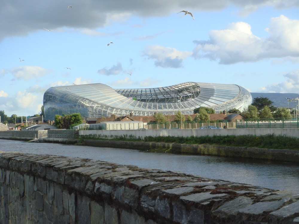 Aviva Stadium in Dublin, the capital of Ireland.
