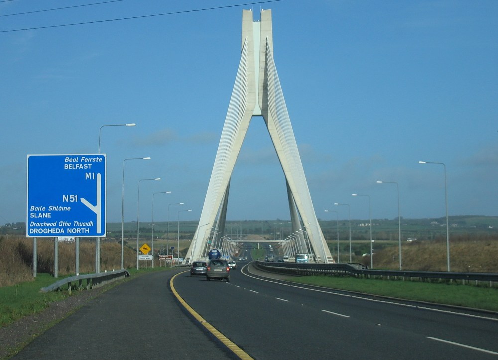 Boyne Bridge in Drogheda, Ireland. This town has its annual pantomime every January or February as well as a Samba festival every Summer.