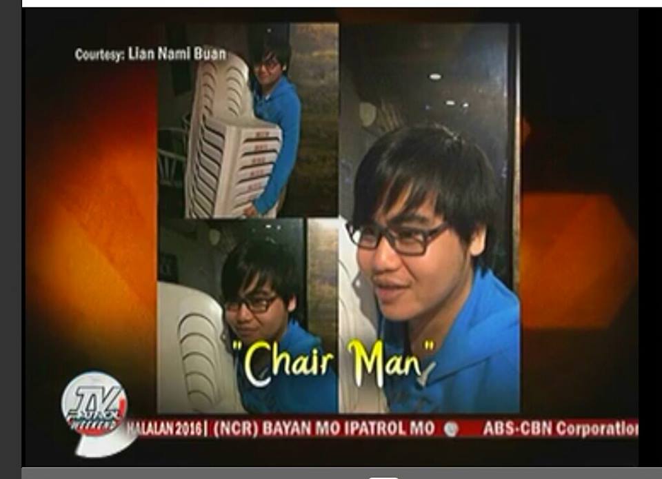 The same #ChairMan meme on TV Patrol.
