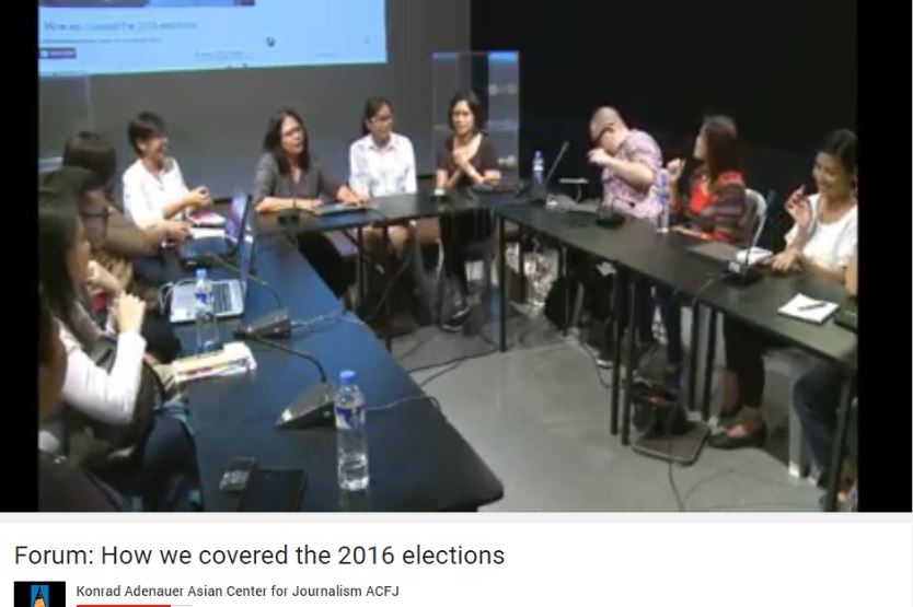 The forum was livestreamed to fellow alumni of the Ateneo's Asian Center for Journalism.