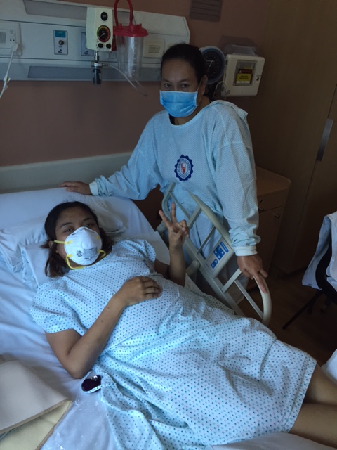 June 5, 2016 Discharge day. I was in reverse isolation. Even my Mamang had to wear mask, booties, and hospital gown. Di pwede ang labas-pasok sa room. Only on duty nurses ( in complete get up) are allowed.
