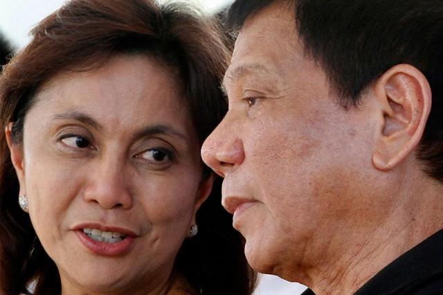 Vice President Leni Robredo and President Rodrigo Duterte. Photo: GMA News.