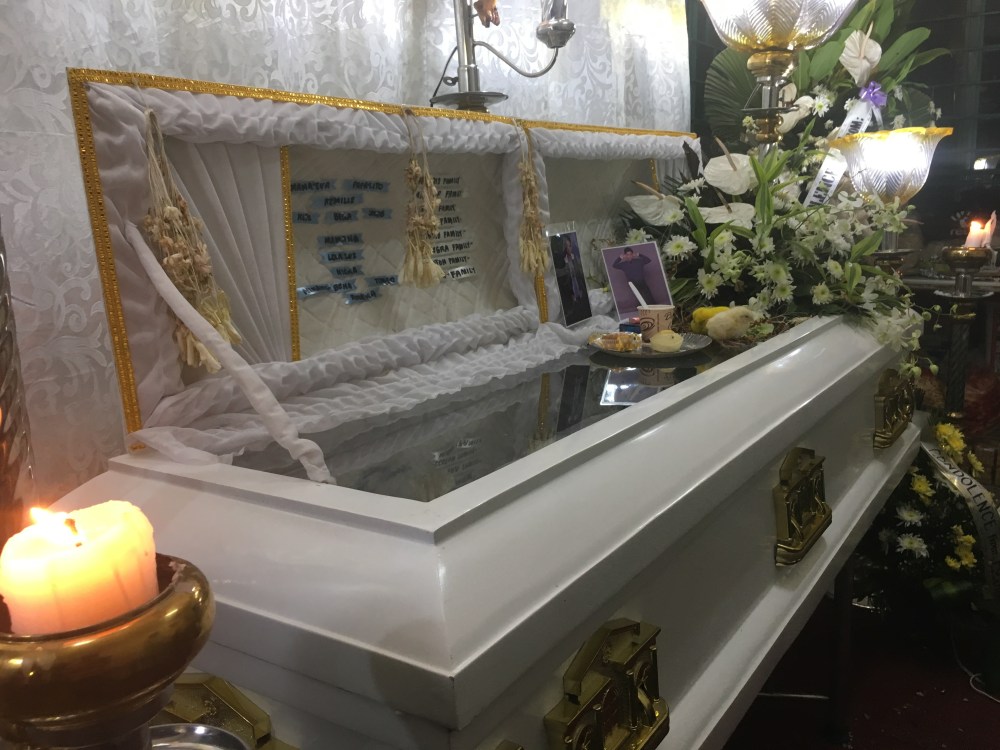 The wake for Carl Angelo Arnaiz. He was buried last September 5, 2017.